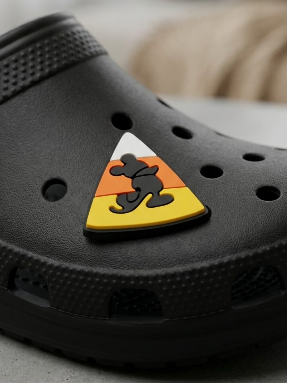 Mickey Mouse Candy Corn Disney Rubber Croc Shoe Charm Bag Jewelry halloween